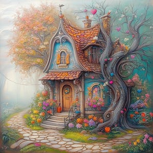 House High Resolution JPGs for Junk Journaling, Scrapbooking, Card Making, Digital Downloads, Fantasy, Whimsical