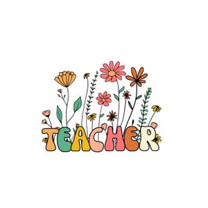 Bundle de fleurs sauvages enseignant maman bébé PNG Clipart téléchargement numérique