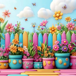 Pacchetto di 10 ClipArt colorate con fiori 3D, acquerello ad alta risoluzione, formato JPG, per diario, scrapbooking, creazione di biglietti, download digitale, fantasioso