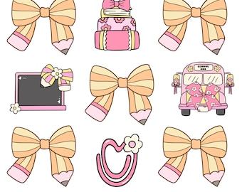 Coquette Teacher School PNG Clipart Digital Download