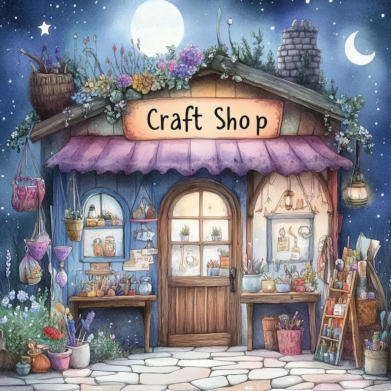 Simple Shop Craft Craft Shop High Resolution Jpgs for Junk Journaling, Scrapbooking, Card ...