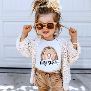 Big Sister Toddler T-Shirt, Big Sister, Cute Sibling Announcement Design for Kids, Soft Cotton Unisex Tee, 2T-5T, Unique, Gift, Cute, Fun