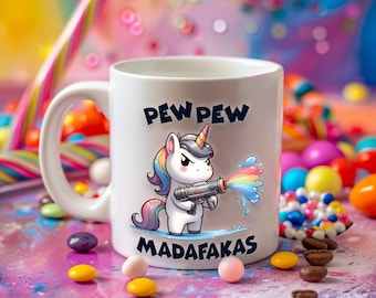 Sarcastic Unicorn Mug, Funny Coffee Cup, Quirky Gift