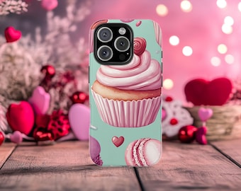 Sweet Treats Phone Case, Cupcake & Macaron Design, iPhone Samsung Case