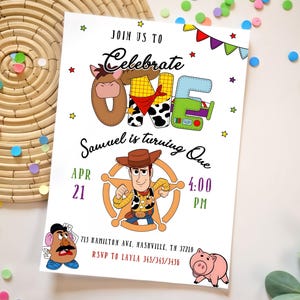 Toy story woody invitation, two infinity beyond Editable invitation, Printable birthday Toy story invitation, boy girl birthday invite
