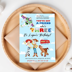 Toy story woody invitation, two infinity beyond Editable invitation, Printable birthday Toy story invitation, boy girl birthday invite