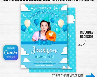 Printable Ms Rachel Birthday invitation, editable First Words invite, Let's Say Party, First Words invite template, 2nd second 3rd third