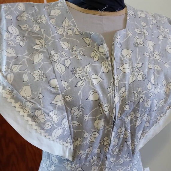 Vintage 30s 40s Linen Dress | Precious Later 30s … - image 3