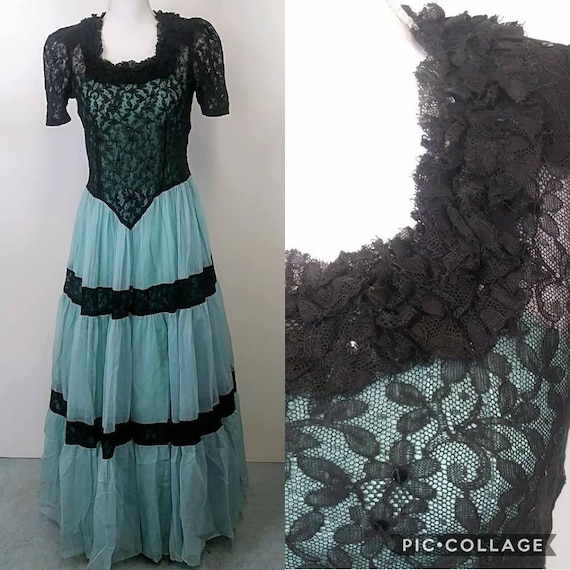 aqua ball gown
