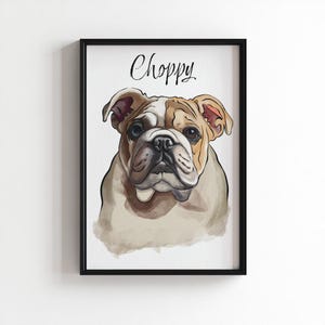 Hand Drawn Digital Watercolor Pet Portrait, Custom Dog Portrait Drawn from Photo, Watercolor Cat Painting, Gift Idea for Pet Lovers