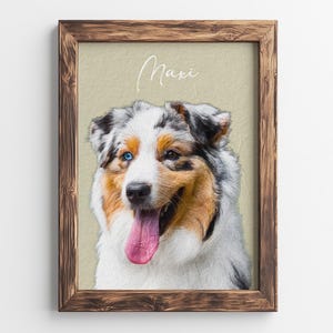Custom Dog Portrait, Personalized Cat Portrait, Digital Dog Painting, Custom Pet Portrait, Pet Owner Gift, Dog Painting, Pet Memorial Gift