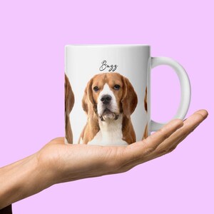 Custom Watercolor Pet Portrait Mug Personalized Dog Cat Gift Memorial Pet Mug Customized Pet Artwork Unique Coffee Cup For Pet Lovers