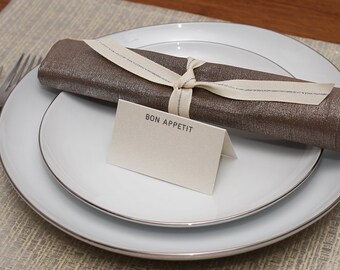 bon appetit place cards - shimmer