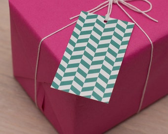 herringbone gift tags