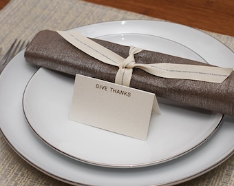 give thanks place cards - shimmer