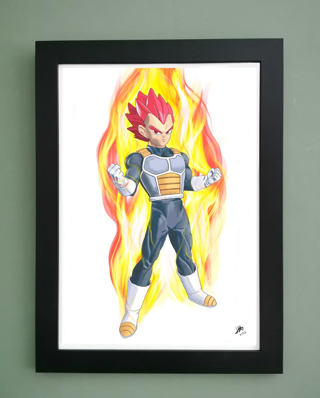 SSG Vegeta A4 Print Digital Anime Art Print Vegeta - Etsy