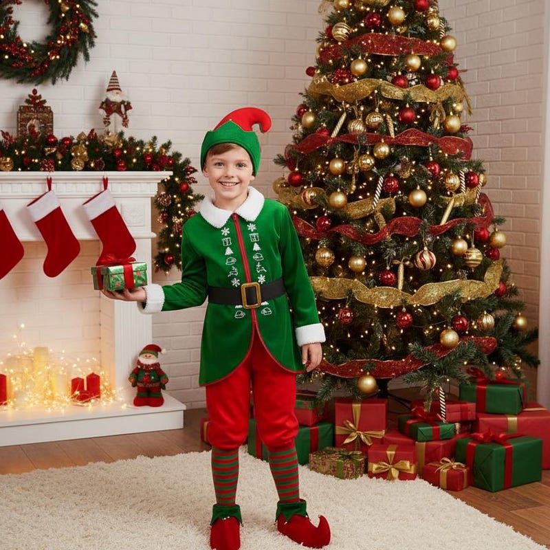 Santas Lil Elf Infant Toddler Costume | Christmas | Childrens