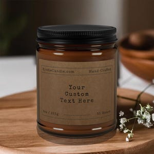 Custom Candle, Blank Label Candle, Private Label Candle, Custom Logo, Personalized Candle, Gift for Her, Best Friend Gift, Funny Candles