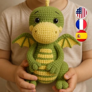 Realistic Dinosaur Crochet Pattern PDF –Amigurumi Animal Plush Pattern – Fantasy Pattern for Advanced Level PDF –English Tutorial –Amigurumi