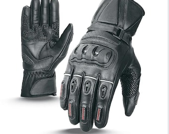 Leather Riding Gloves - 100% Genuine