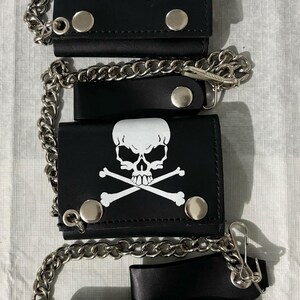 Portefeuille en cuir - Cuir de vachette noir 100 % véritable
