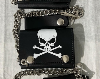 Leather Wallet - Black Cowhide Top Grain 100% Genuine