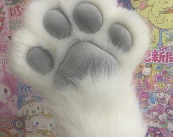Custom Squeak Furry Fluffy Paws, Patchwork Paws, Furry Nails, Four-Finger Claw, Fursuit nails