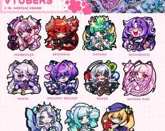 Charms acrílicos de INDIE VTUBER