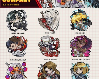 LIMBUS COMPANY Staffel 7 ID Stickers