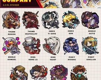 Pegatinas de identificación de la temporada 7 de LIMBUS COMPANY