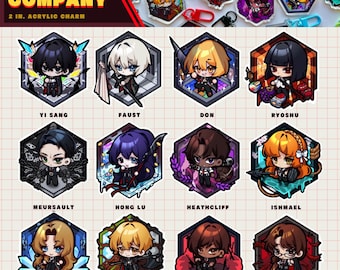 LIMBUS COMPANY Sinner Acrylic Charms SET 1