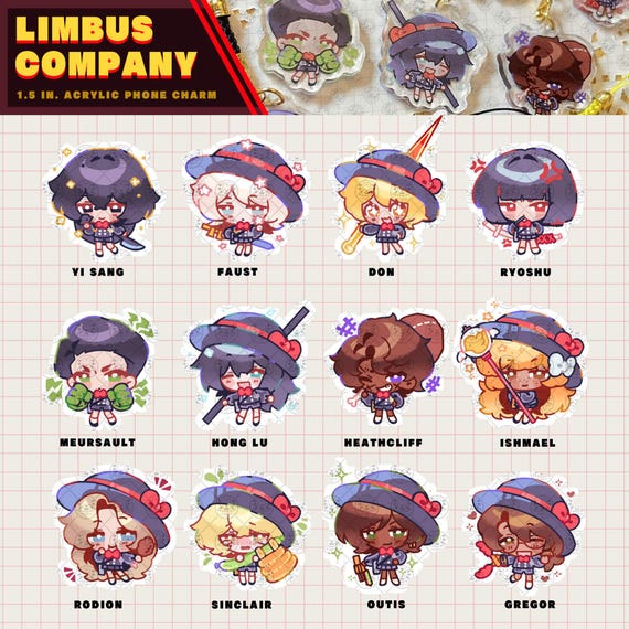 LIMBUS COMPANY Sinnerlings Phone Charms - Etsy
