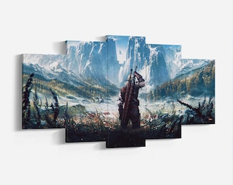 The Witcher 3 Game Canvas Wall Art, Epic Fantasy Artwork, Geralt of Rivia Canvas Print for Gaming Fans