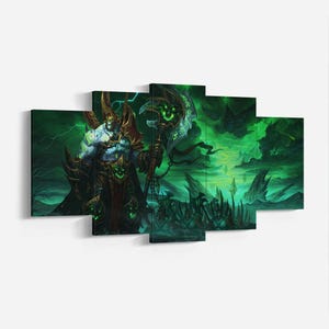 Warcraft Legion Canvas Wall Art - Legendary Fantasy Artwork, Warcraft Art Print for Gaming Fans