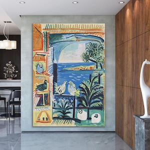 Pablo Picasso Cote d&#39;Azur 1962, Picasso Canvas Print, Picasso Art, Rare Print, Original Art, Living Room Wall Art Decor Father&#39;s Day Gift