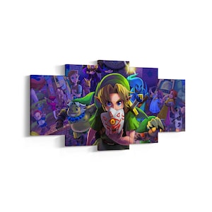 Zelda Canvas Wall  Playroom Wall Decor Video Game Zelda Wall Art  Legend Of Zelda Kids Extra Large Size Canvas Art