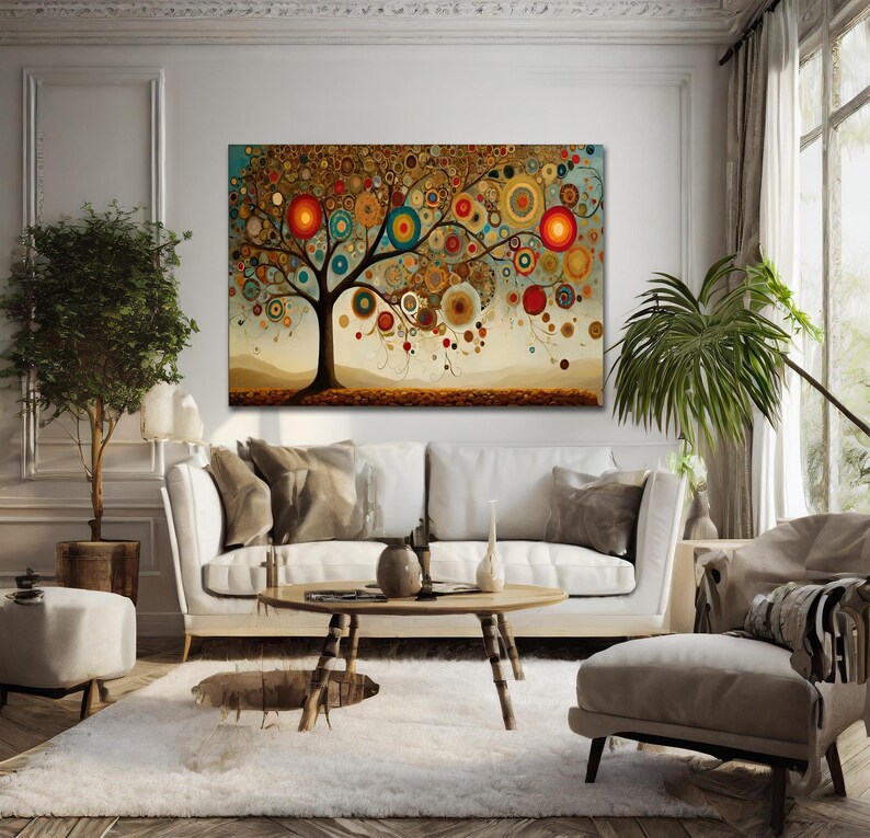 Tree of Life Gustav Klimt Canvas Wall Art,tree of Life Framed Wall Art ...