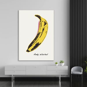 Andy Warhol Banana Canvas Wall Art, American Pop Art, Vintage Pop Art Print, Retro Gift Idea