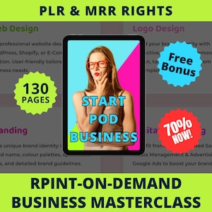 Print On Demand Business Guide, DFY POD eBook, Passive Income business, Mrr and Plr