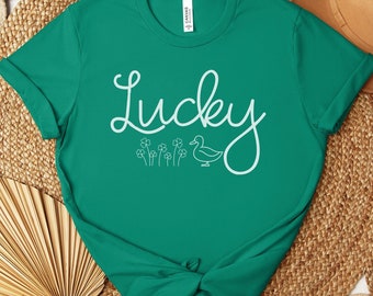 Lucky Duck shirt, St. Patrick's Day shirt, Irish holiday apparel, Green St. Paddy's shirt, Funny St. Patrick's Day shirt, lucky duck tee
