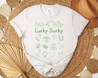 Lucky Duck shirt, St. Patrick's Day shirt, Irish holiday apparel, Green St. Paddy's shirt, Funny St. Patrick's Day shirt, duck lover gift