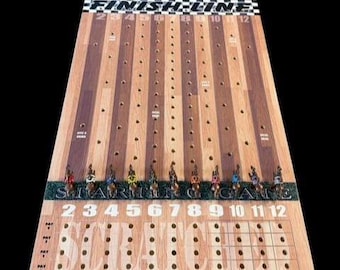 Horse Race Dice Game: Striped Track Theme Gambling Party Fun with Drinking Spots