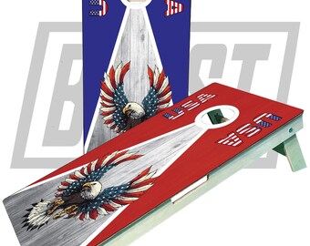 Eagle American Flag USA Patriotic CORNHOLE BOARDSSignature Series