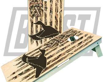 Duck Hunting Cornhole Boards for Hunters/Gifts Dog hunting regulation size