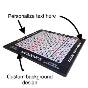 Sequence Board Game 24"x24"- Unlimited Design Options