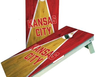 Kansas City Football Team Cornhole BoardsSignature Series