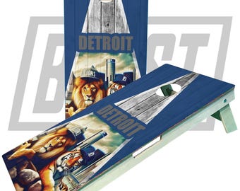 Detroit Football/Baseball Cornhole Boards/Bagtoss GameSignature Series