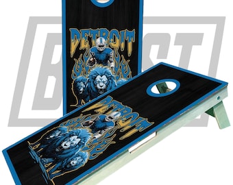 Detroit Football Team  Cornhole BoardsSignature Series