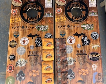 Michigan Brewery Beer Cornhole Boards