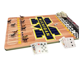 Sport or Custom Horse Race Dice Game: party game, dice and card game fun for all families